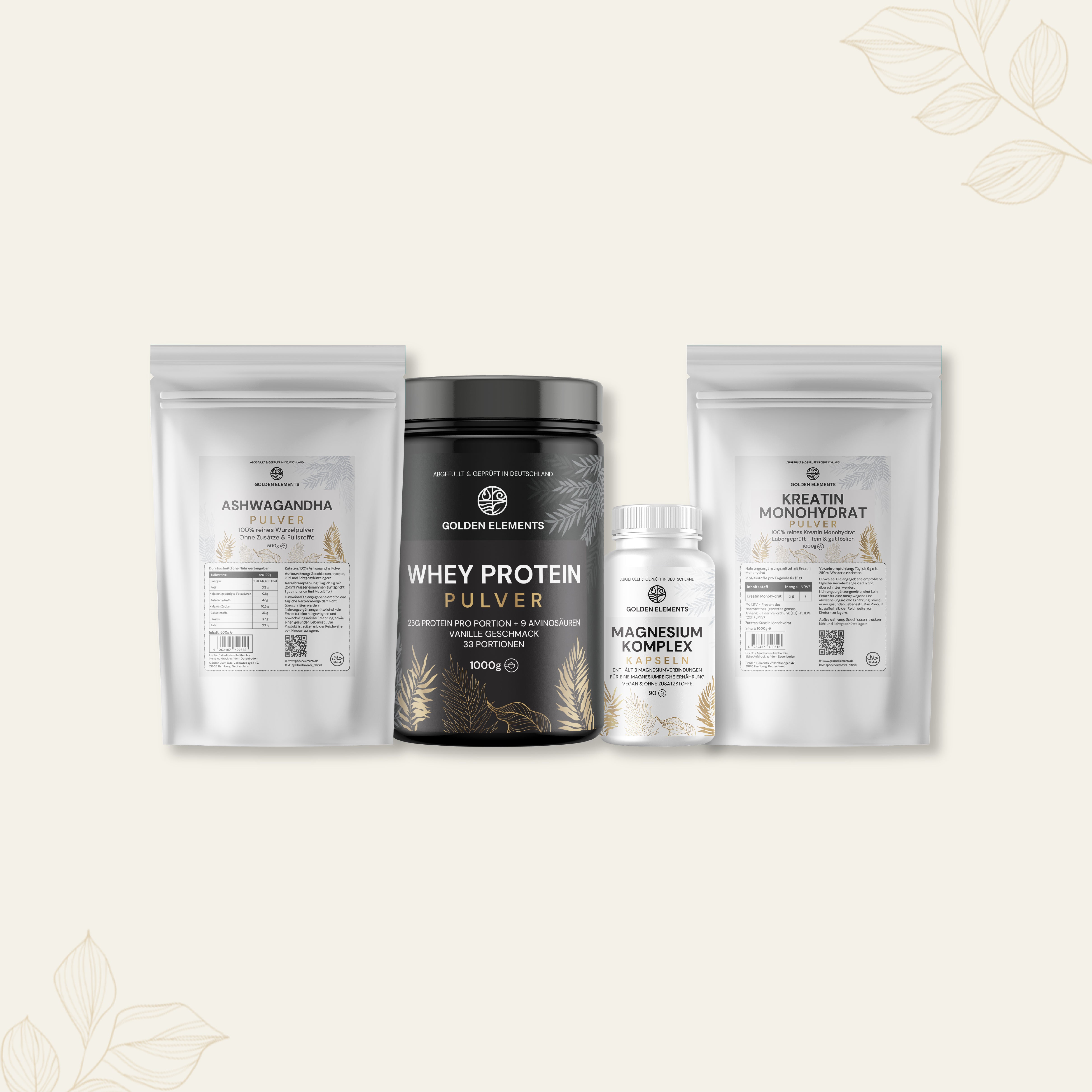 Golden Elements Kraftpaket Bundle – Gesamtübersicht der Produkte